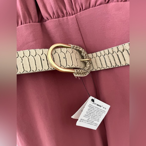 NWT ZARA JUMPSUIT WITH BELT,SIZE L, Marsala Colour. - Picture 6 of 12